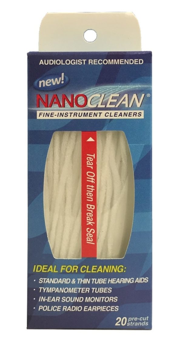 Nothing works better than Nanoclean hearing aid floss to keep vent passages clean and free from wax.